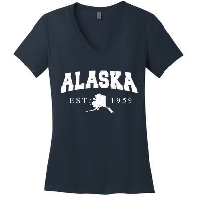 Alaska EST. 1959 Women's V-Neck T-Shirt