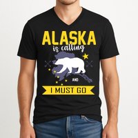 Alaska Is Calling And I Must Go V-Neck T-Shirt