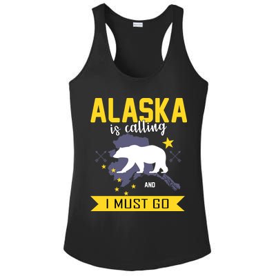 Alaska Is Calling And I Must Go Ladies PosiCharge Competitor Racerback Tank