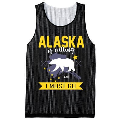 Alaska Is Calling And I Must Go Mesh Reversible Basketball Jersey Tank