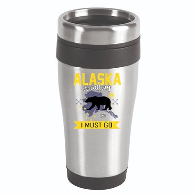 Alaska Is Calling And I Must Go 16oz Travel Tumbler