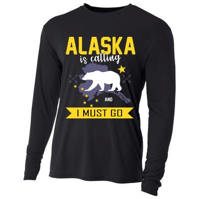 Alaska Is Calling And I Must Go Cooling Performance Long Sleeve Crew