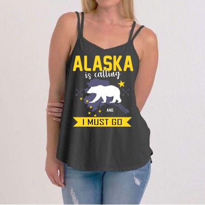 Alaska Is Calling And I Must Go Women's Strappy Tank