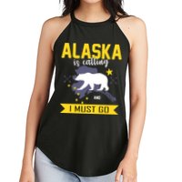 Alaska Is Calling And I Must Go Women's Perfect Tri Rocker Tank