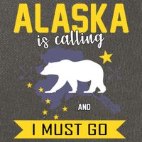 Alaska Is Calling And I Must Go Cotton Canvas Backpack