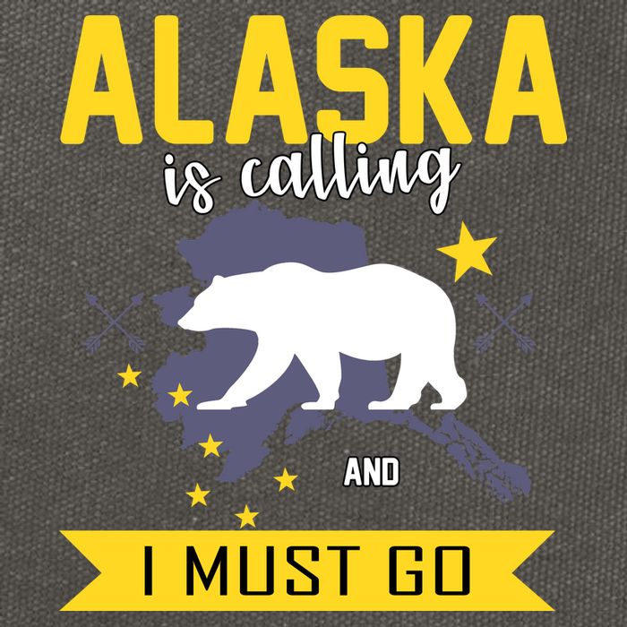 Alaska Is Calling And I Must Go Cotton Canvas Backpack