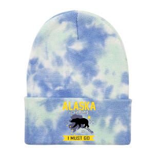 Alaska Is Calling And I Must Go Tie Dye 12in Knit Beanie