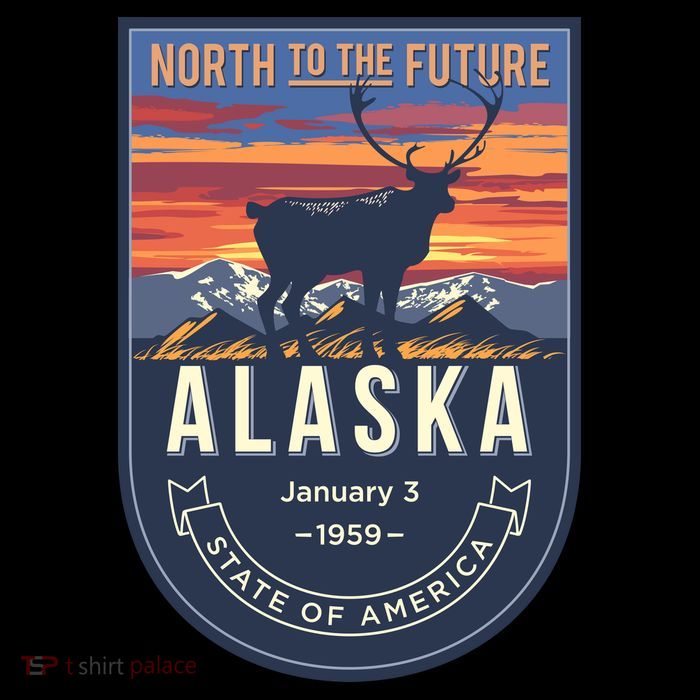 Alaska State Emblem Button