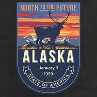 Alaska State Emblem Adult Drive Performance Visor