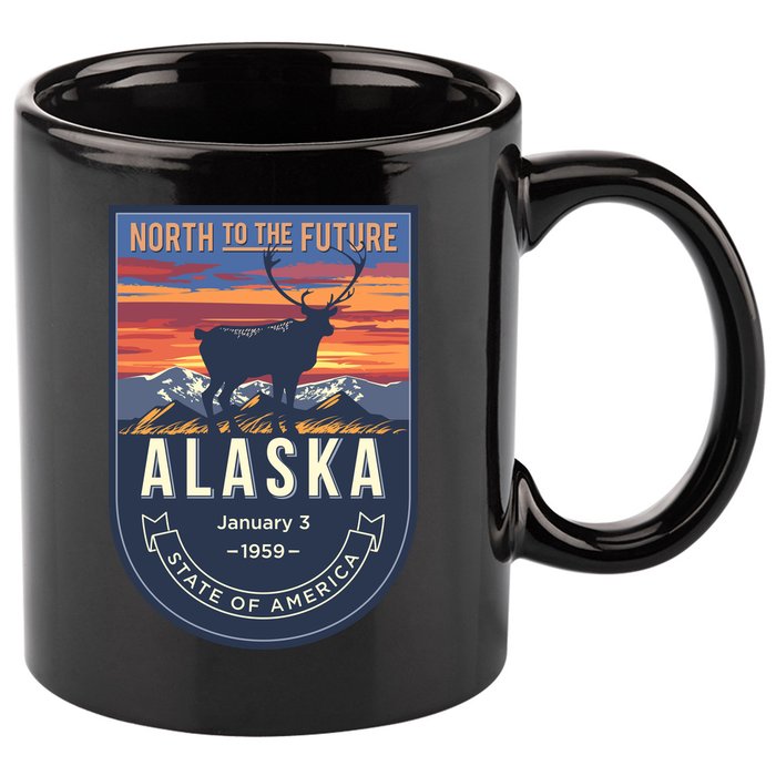 Alaska State Emblem 11oz C Handle Ceramic Mug