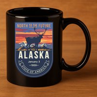 Alaska State Emblem 11oz C Handle Ceramic Mug