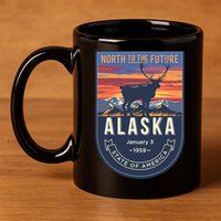Alaska State Emblem 11oz C Handle Ceramic Mug