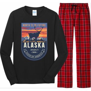 Alaska State Emblem Long Sleeve Pajama Set