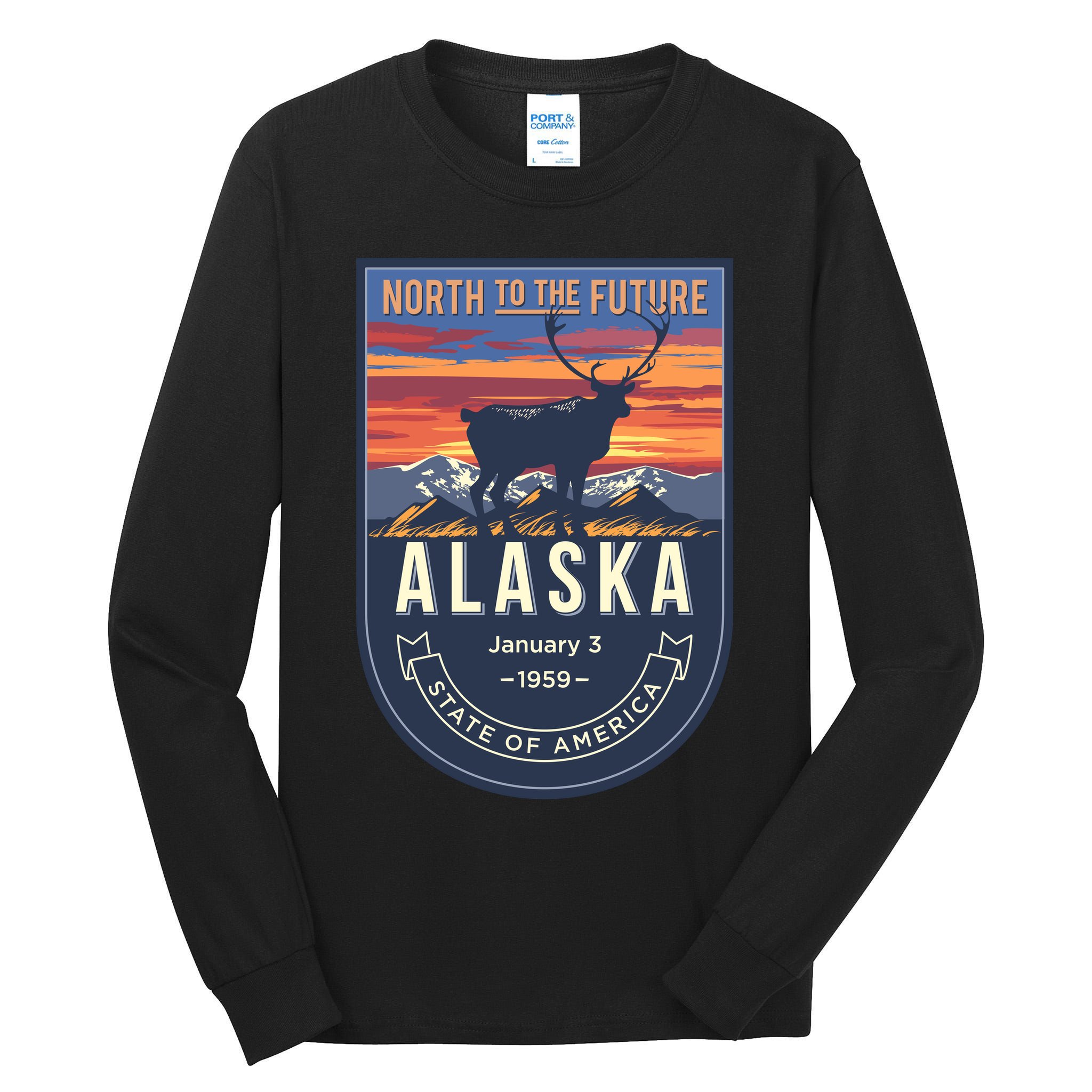 Alaska State Emblem Tall Long Sleeve T-Shirt