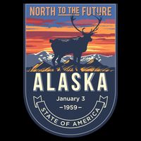 Alaska State Emblem Youth Performance Sprint T-Shirt