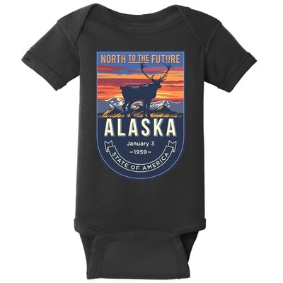 Alaska State Emblem Baby Bodysuit