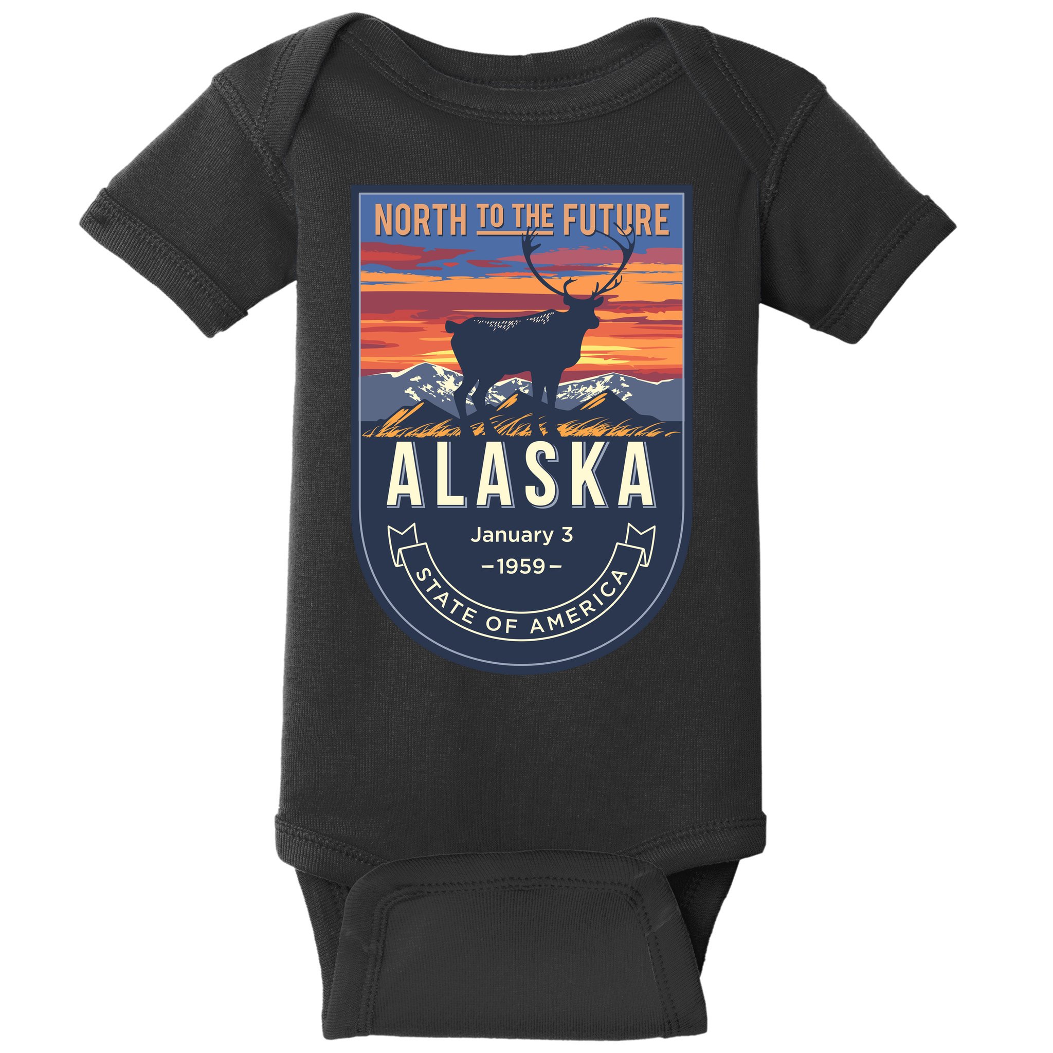 Alaska State Emblem Baby Bodysuit