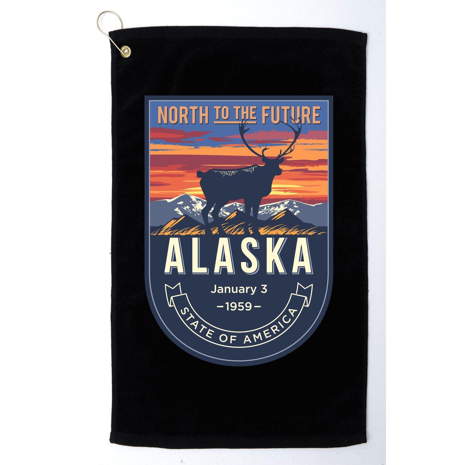 Alaska State Emblem Golf Towel