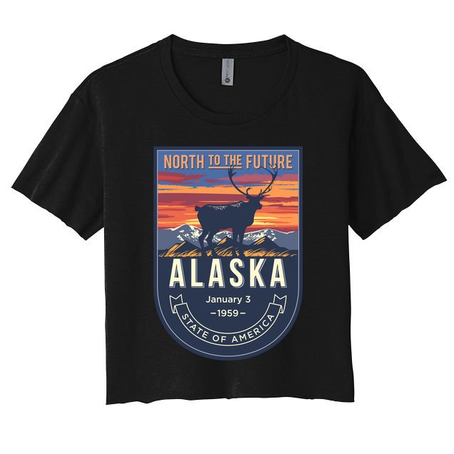 Alaska State Emblem Crop Top