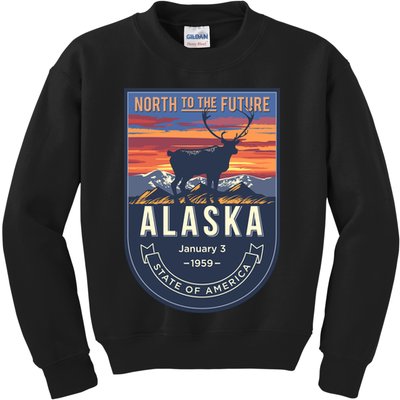 Alaska State Emblem Kids Sweatshirt