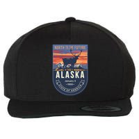 Alaska State Emblem Wool Snapback Cap