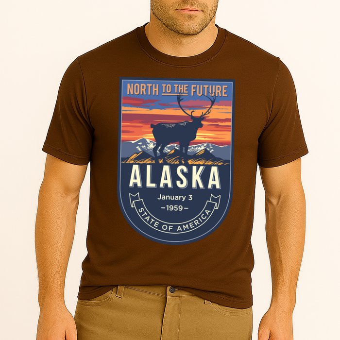 Alaska State Emblem Cooling Performance Crew T-Shirt