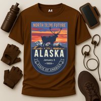 Alaska State Emblem Cooling Performance Crew T-Shirt