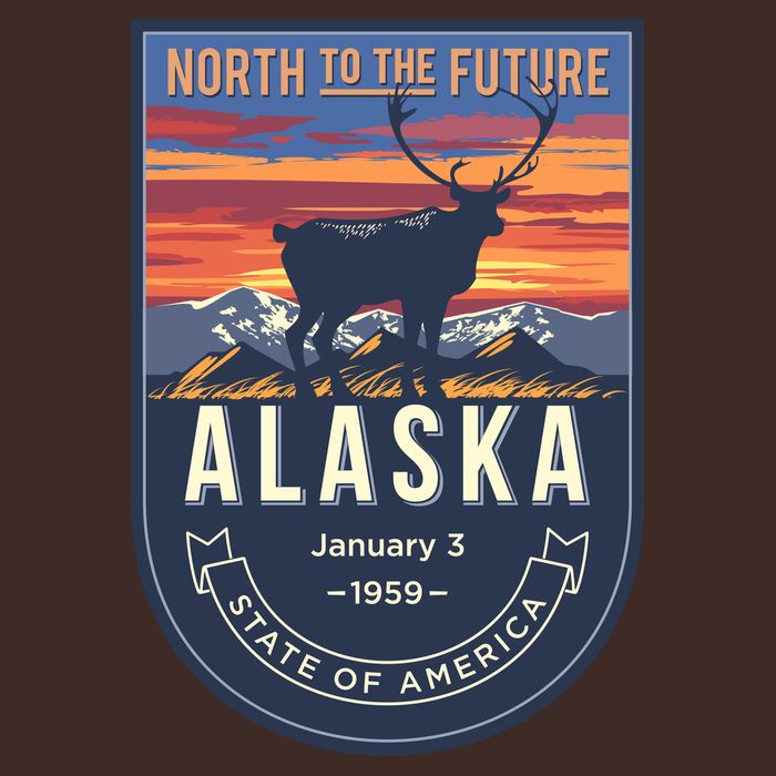 Alaska State Emblem Cooling Performance Crew T-Shirt