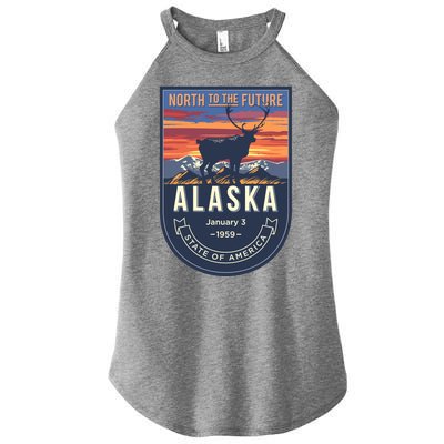 Alaska State Emblem Women’s Perfect Tri Rocker Tank