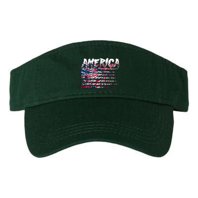 America Lightning Bolt USA Tie Dye Flag Visor