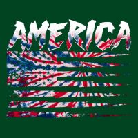 America Lightning Bolt USA Tie Dye Flag Womens T-Shirt