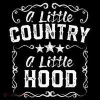 A Little Bit Country A Little Bit Hood Music Concert Gift Stripe Pom Pom Beanie