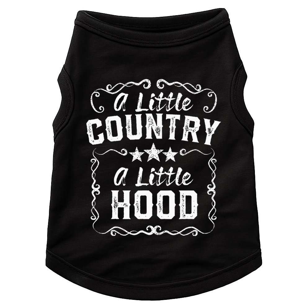A Little Bit Country A Little Bit Hood Music Concert Gift Doggie Tank