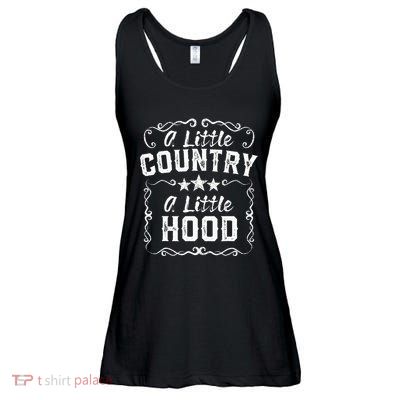 A Little Bit Country A Little Bit Hood Music Concert Gift Ladies Essential Flowy Tank