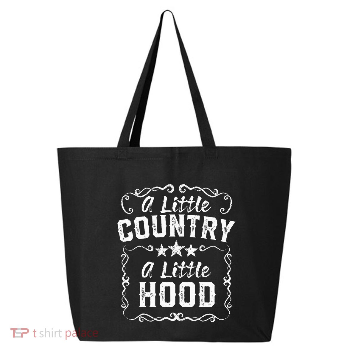 A Little Bit Country A Little Bit Hood Music Concert Gift 25L Jumbo Tote