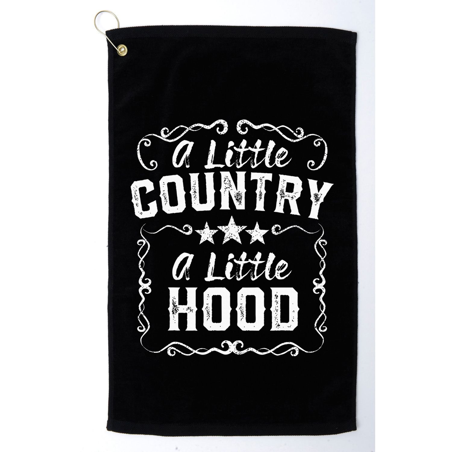 A Little Bit Country A Little Bit Hood Music Concert Gift Golf Towel