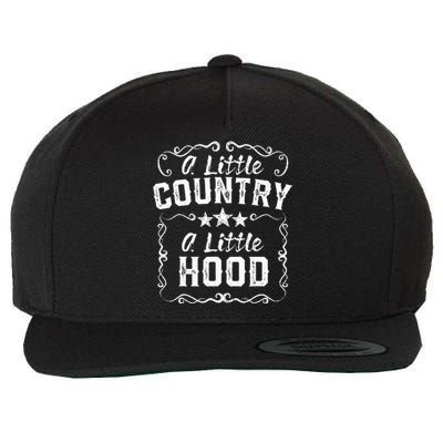 A Little Bit Country A Little Bit Hood Music Concert Gift Wool Snapback Cap