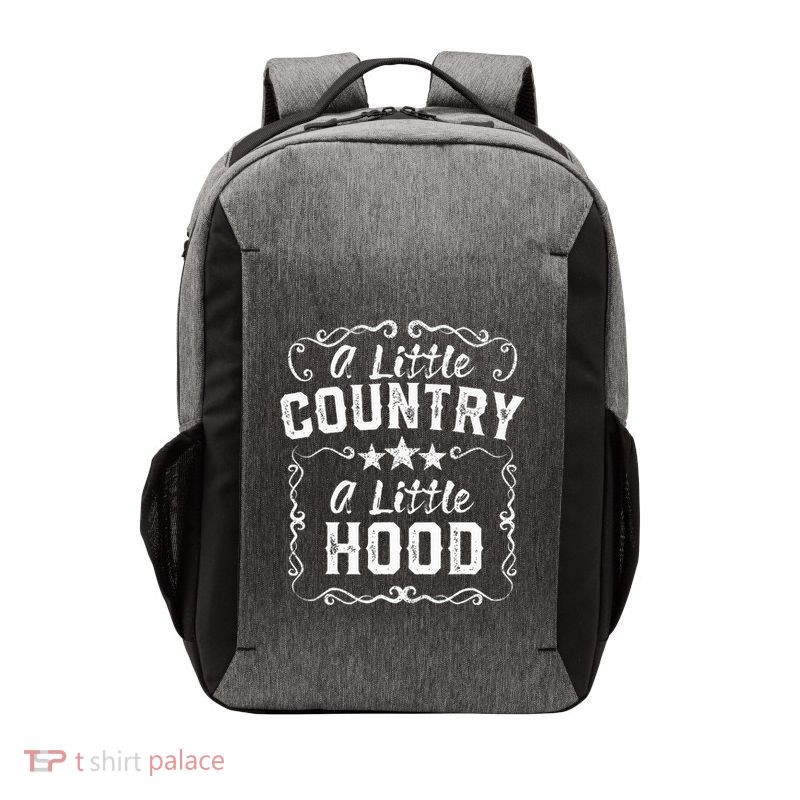 A Little Bit Country A Little Bit Hood Music Concert Gift Vector Backpack