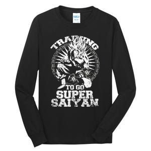 Anime Lover Bodybuilder Funny Workout Fitness Gym Gift Tall Long Sleeve T-Shirt