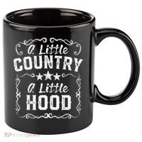 A Little Bit Country A Little Bit Hood Music Concert Gift 11oz C Handle Ceramic Mug