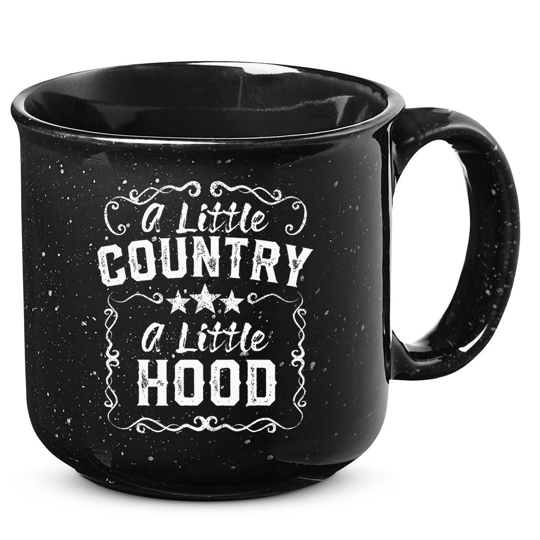 A Little Bit Country A Little Bit Hood Music Concert Gift 15oz Campfire Ceramic Mug