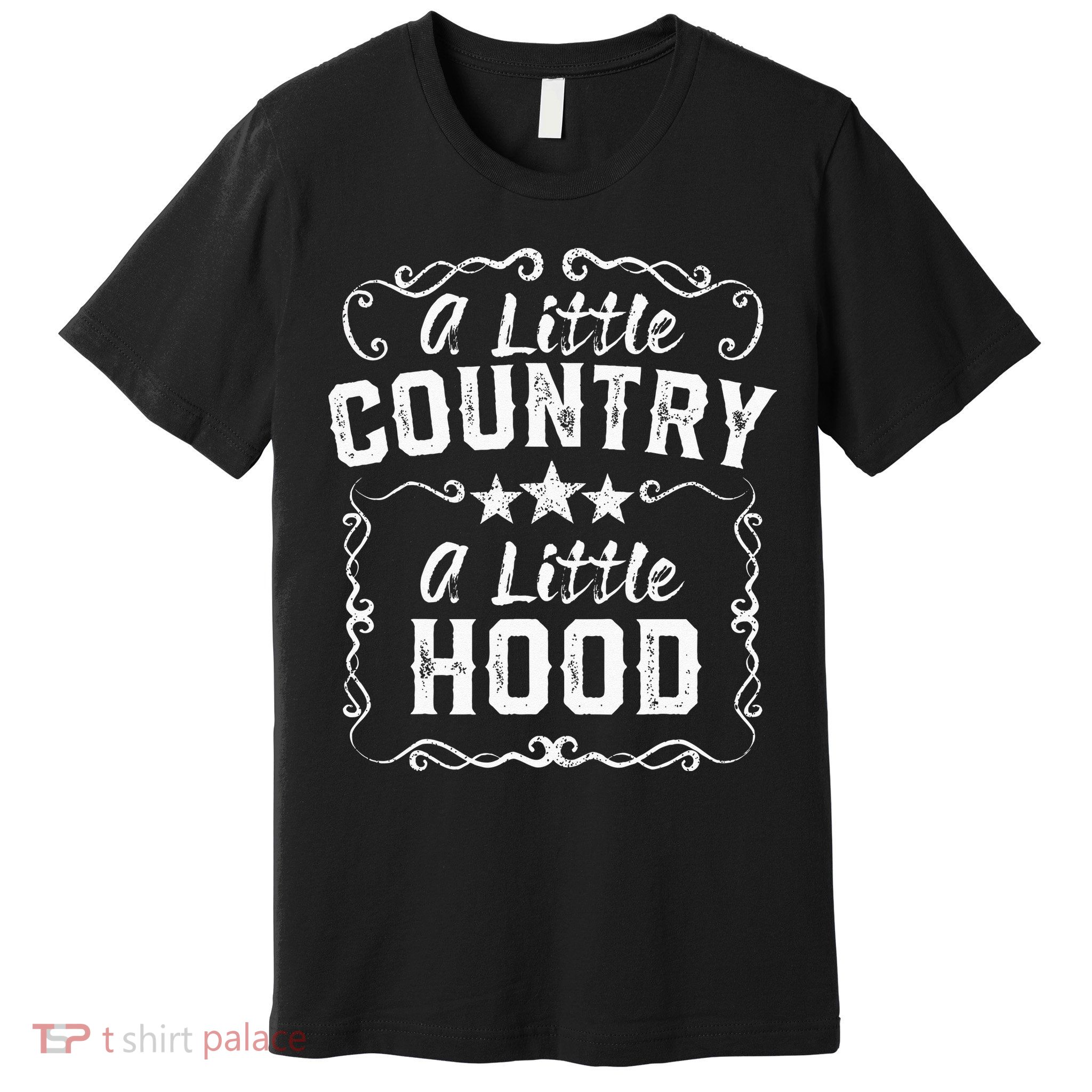 A Little Bit Country A Little Bit Hood Music Concert Gift Premium T-Shirt