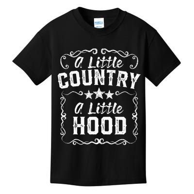 A Little Bit Country A Little Bit Hood Music Concert Gift Kids T-Shirt