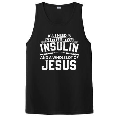 A Little Bit Of Insulin And A Whole Lot Of Jesus Diabetes PosiCharge Competitor Tank