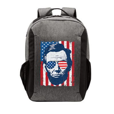 Abe Lincoln Beard Sunglasses & American Flag 4th Of July Vector Backpack