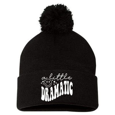 A Little Bit Dramatic Pom Pom 12in Knit Beanie