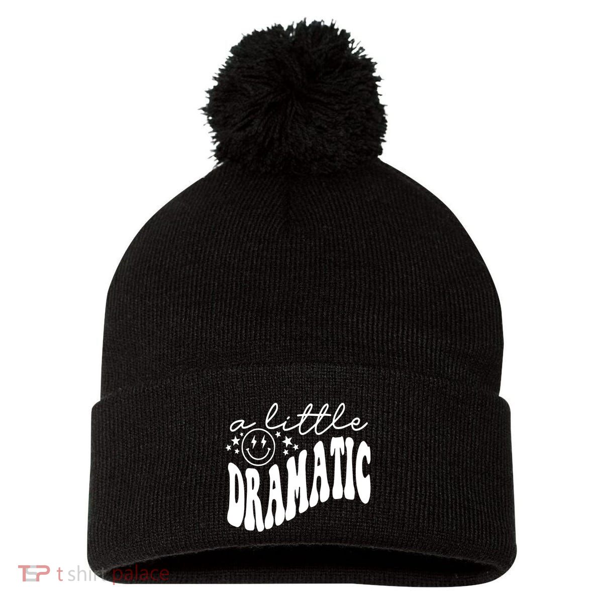 A Little Bit Dramatic Pom Pom 12in Knit Beanie