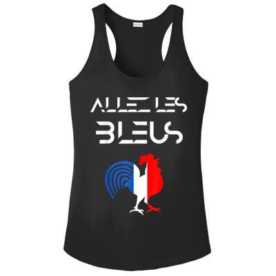 Allez les Bleus France Soccer World Football Hen French Flag Ladies PosiCharge Competitor Racerback Tank