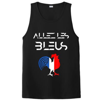 Allez les Bleus France Soccer World Football Hen French Flag PosiCharge Competitor Tank