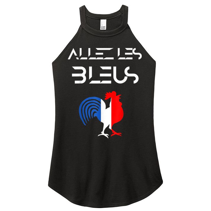 Allez les Bleus France Soccer World Football Hen French Flag Women's Perfect Tri Rocker Tank